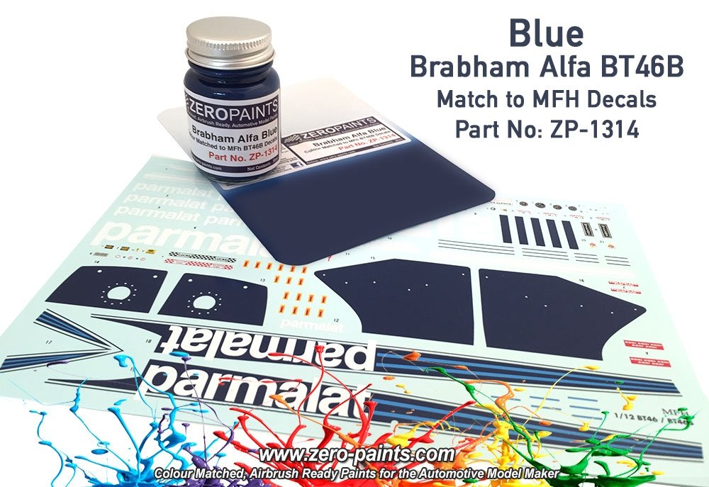 Peinture bleue Zero Paints ZP-1314 Brabham Alfa BT46B 30 ml