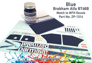 Peinture bleue Zero Paints ZP-1314 Brabham Alfa BT46B 30 ml