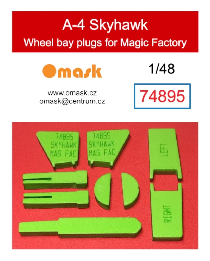 Bouchons de passage de roue Omask 74895 A-4 Skyhawk (pour Magic Factory) 1/48