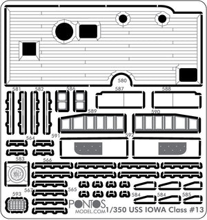 Pontos 31009F1 USS Missouri 1991 Add-on Set 1/350 – zdjęcie 3