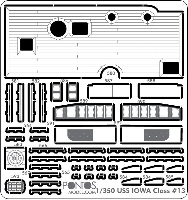 Pontos 31009F1 USS Missouri 1991 Add-on Set 1/350 – zdjęcie 3