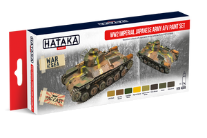 Ensemble de peinture Hataka HTK-AS69 pour véhicules blindés de l&amp;#39;armée impériale japonaise de la Seconde Guerre mondiale (8 x 17 ml) – image 2