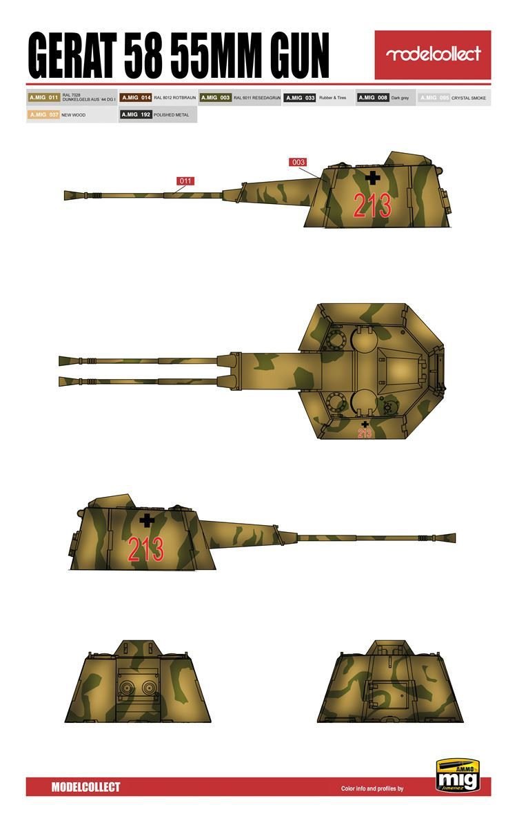Modelcollect UA72150 WWII Germany landcruiser p.1000 ratte weapon set pack 1/72 – zdjęcie 6