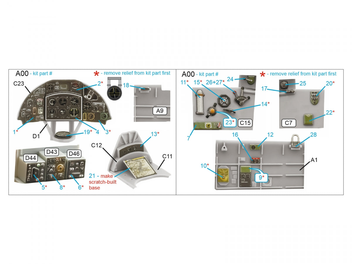 Intérieur imprimé en 3D et coloré sur papier décalcomanie Quinta Studio QDS-48423 Fairey Fulmar Mk.I (Trumpeter) (Petite version) 1/48  – image 2
