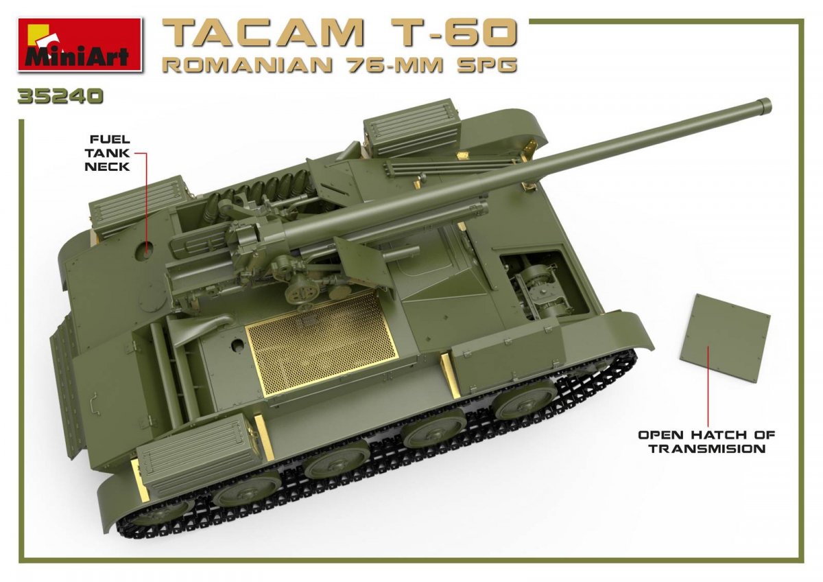 MiniArt 35240 KIT INTÉRIEUR SPG TACAM T-60 ROUMAIN 76 mm 1/35 – immagine 11