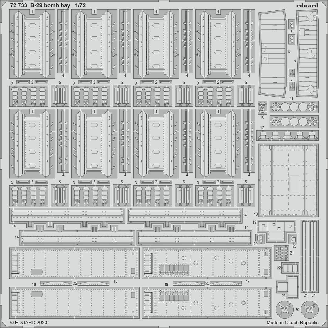 Maquette Eduard 72733 B-29 soute à bombes HOBBY 2000, ACADEMY 1/72