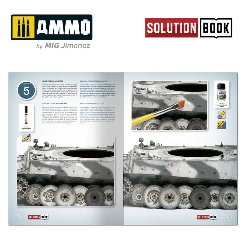 AMMO de Mig Jimenez 6601 Comment peindre les véhicules d&amp;#39;hiver allemands de la Seconde Guerre mondiale (Solutions) Multilingue – Bild 4
