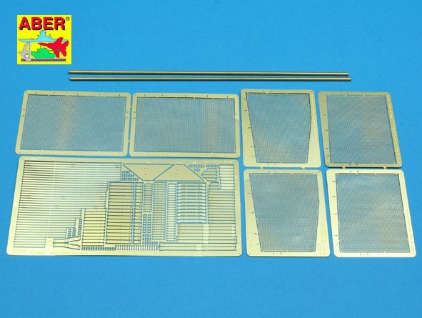 Aber 35A066 Grilles latérales pour Pz.IV, Jagdpanzer IV (A), Stug.IV - version tardive (1/35)