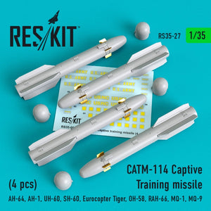 RESKIT RS35-0027 CATM-114 MISSILES D&amp;#39;ENTRAÎNEMENT CAPTIFS (4 PIÈCES) 1/35