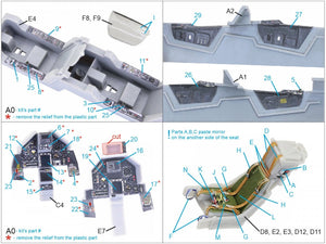 Intérieur imprimé en 3D et coloré sur papier décalcomanie Quinta Studio QD48117 Mirage 2000N (Kinetic) 1/48 – immagine 12