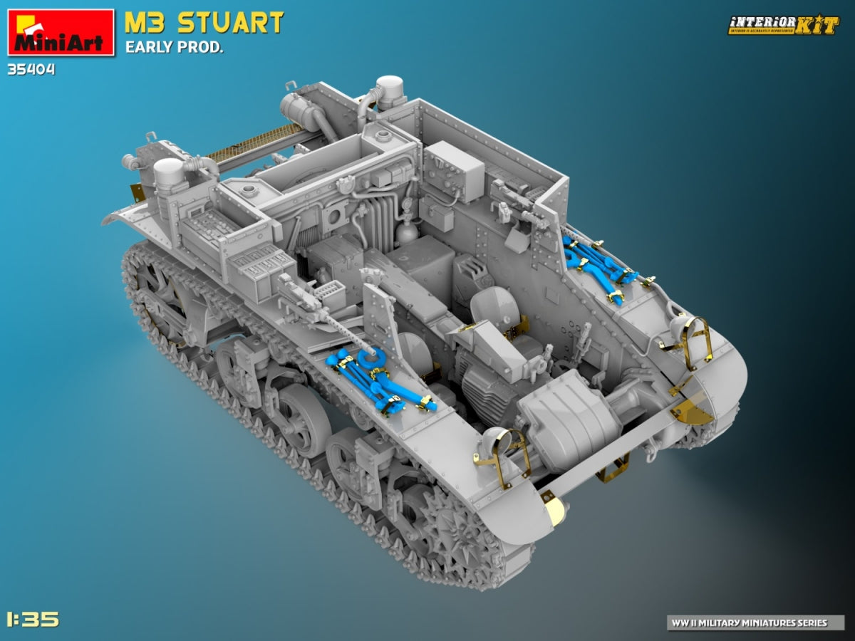 MiniArt 35404 M3 STUART EARLY PROD. INTERIOR KIT 1/35 – zdjęcie 12