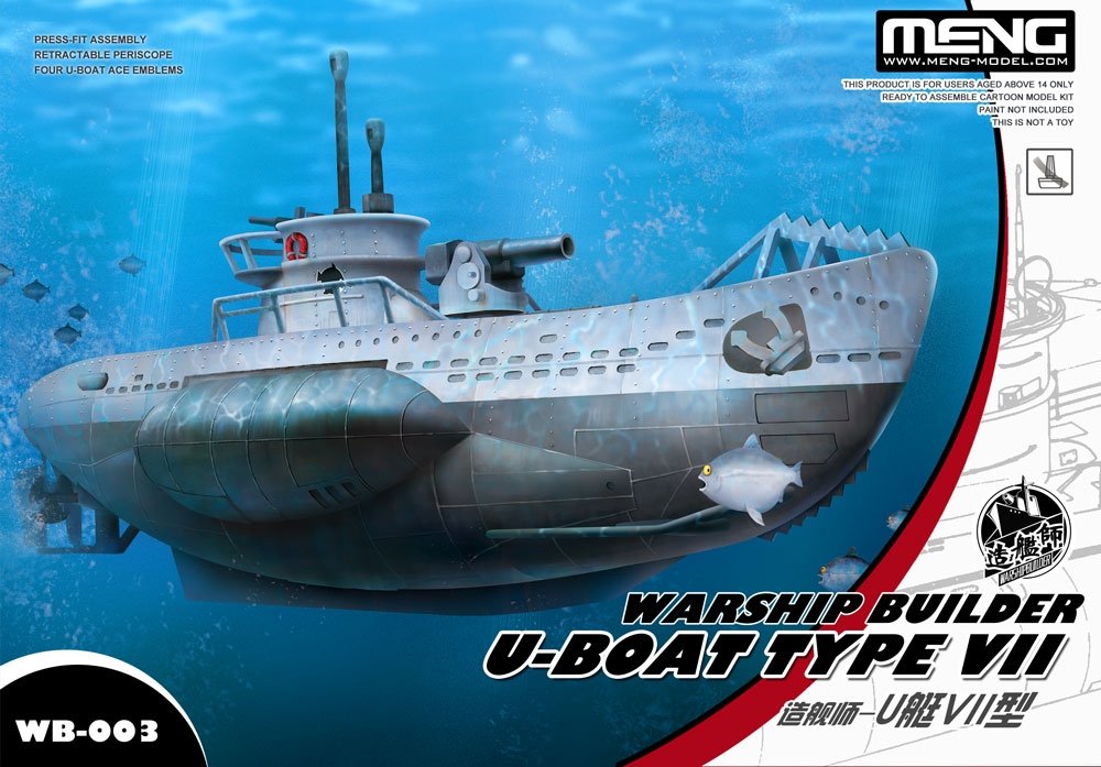Maquette Meng WB-003, constructeur de navires de guerre, U-BOAT TYPE VII