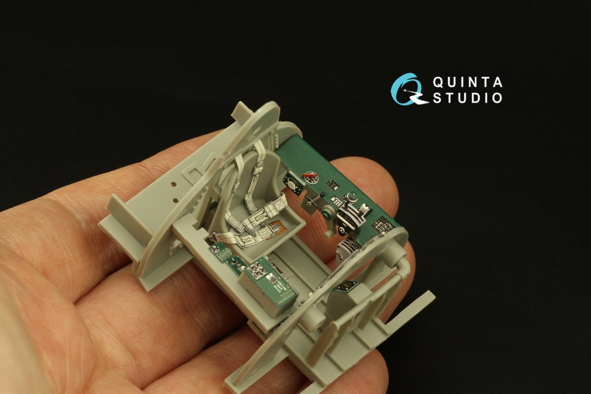 Intérieur coloré imprimé en 3D sur papier décalcomanie pour F4F-4 Wildcat (Trumpeter) de Quinta Studio QD32185, échelle 1/32 – Bild 8