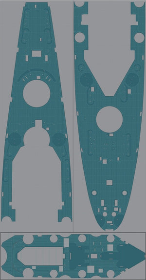 Pontos 35024WD1 USS BB-55 North Carolina, ensemble de pont en bois (1/350)