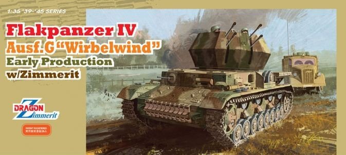 Dragon 6565 Flakpanzer IV Ausf.G Wirbelwind Early Production avec Zimm (1/35)