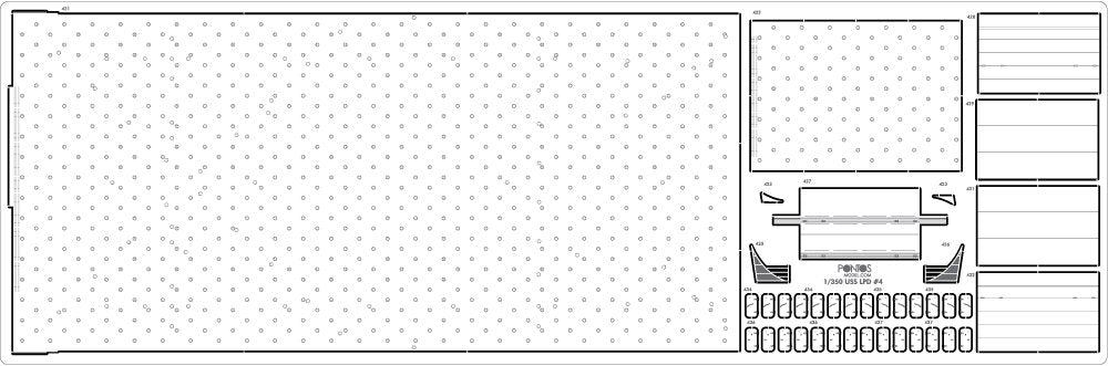 Pontos 35016F1 Ensemble de détails pour LPD de classe USS San Antonio (1/350) – imagen 9