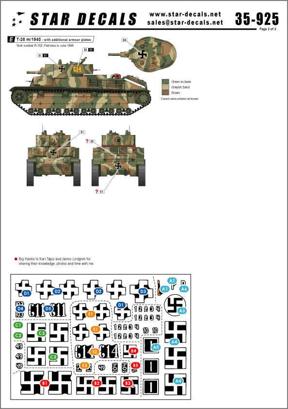Star Decals 35-925 Chars finlandais de la Seconde Guerre mondiale 1/35 – image 2
