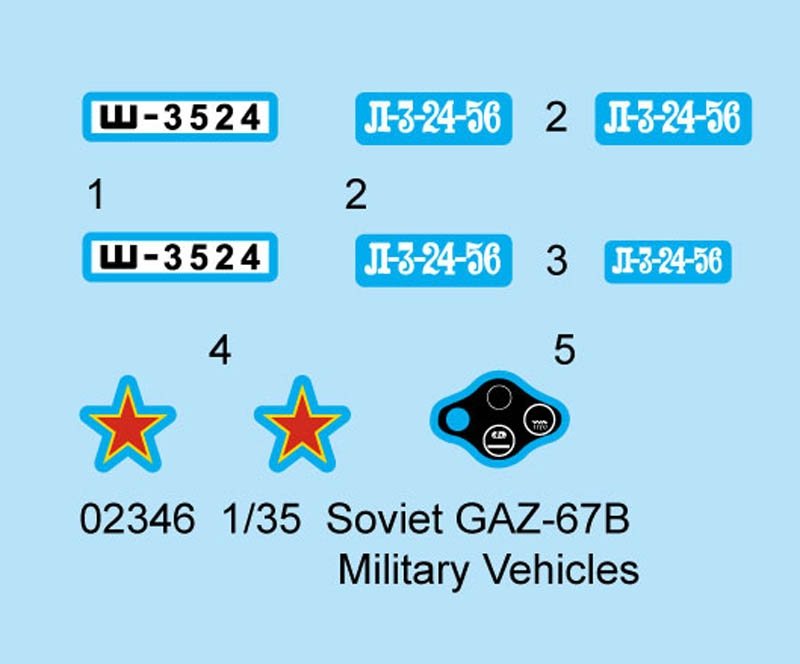 Trumpeter 02346 Véhicules militaires soviétiques GAZ-67B (1/35) – image 4