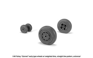 Armory Models AW48410 Fairey Gannet, roues de type ancien avec pneus lestés à profil droit, échelle 1/48 – imagen 3