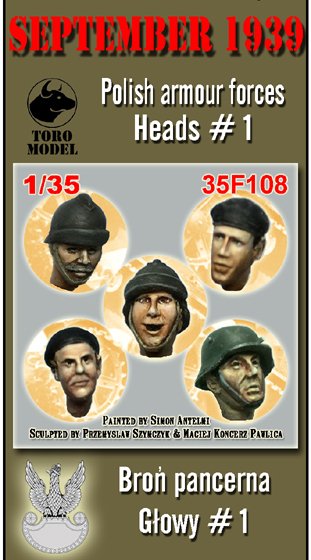 ToRo Model 35F108 September 1939 - Polish Armour Forces - Heads 1/35