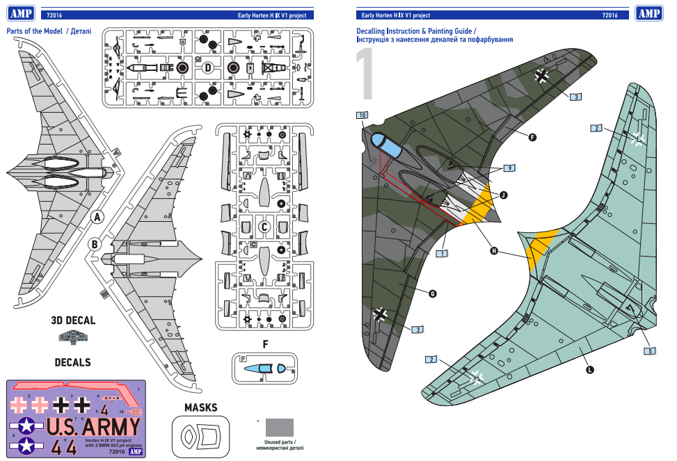 AMP 72017 Projet Horten H IX V1 (première version) avec BMW 003j 1/72 – image 5