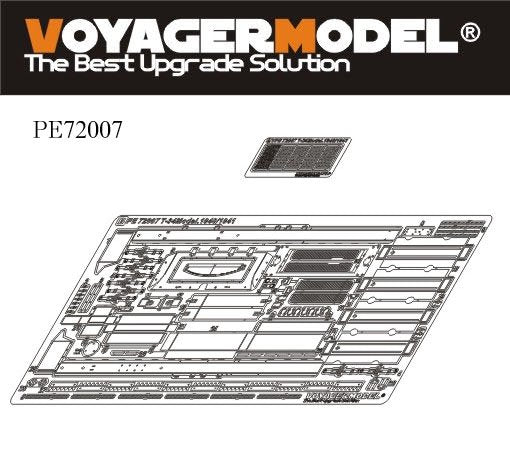 Maquette Voyager PE72007 Char russe T-34/76 MOD.1941/1942 de la Seconde Guerre mondiale pour DRAGON au 1/72