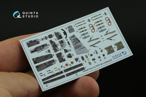 Intérieur imprimé en 3D et coloré sur papier décalcomanie pour F-4E early/F-4EJ (Quinta Studio QD72029) (pour kit FineMolds) au 1/72 – immagine 4