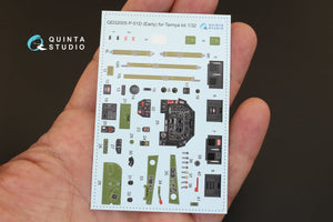 Intérieur imprimé en 3D et coloré sur papier décalcomanie Quinta Studio QD32005 P-51D (première version) (pour maquette Tamiya) 1/32 – image 3