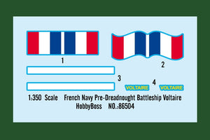 Hobby Boss 86504 Cuirassé Voltaire, pré-dreadnought de la Marine française, échelle 1/350 – image 4