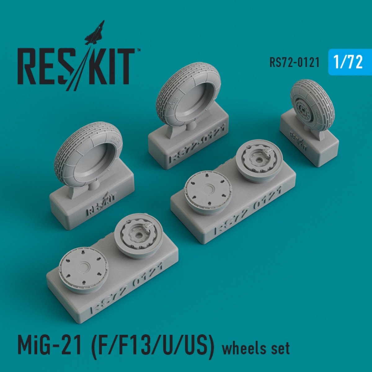 RESKIT RS72-0121 MIG-21 (F, F13, U, US) JEU DE ROUES 1/72 