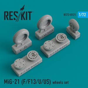 RESKIT RS72-0121 MIG-21 (F, F13, U, US) JEU DE ROUES 1/72