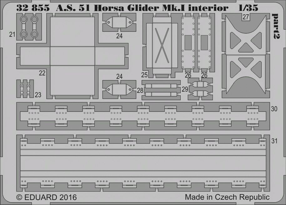 Eduard 32855 AS 51 Horsa Glider Mk. et intérieur 1/35 BRONCO