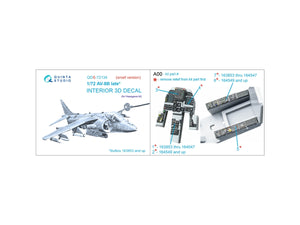 Intérieur coloré imprimé en 3D sur papier décalcomanie pour AV-8B (Hasegawa) (petite version) Quinta Studio QDS-72134 (échelle 1/72) – image 2
