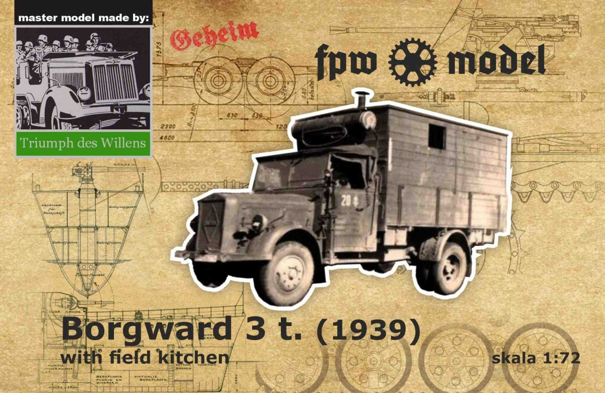 Maquette FPW TDW011 Triumph des Willens - Borgward 3t (1939) avec cuisine de campagne 1/72