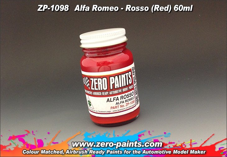 Peinture Zero Paints ZP-1098 Alfa Romeo - Rosso (Rouge) 60 ml