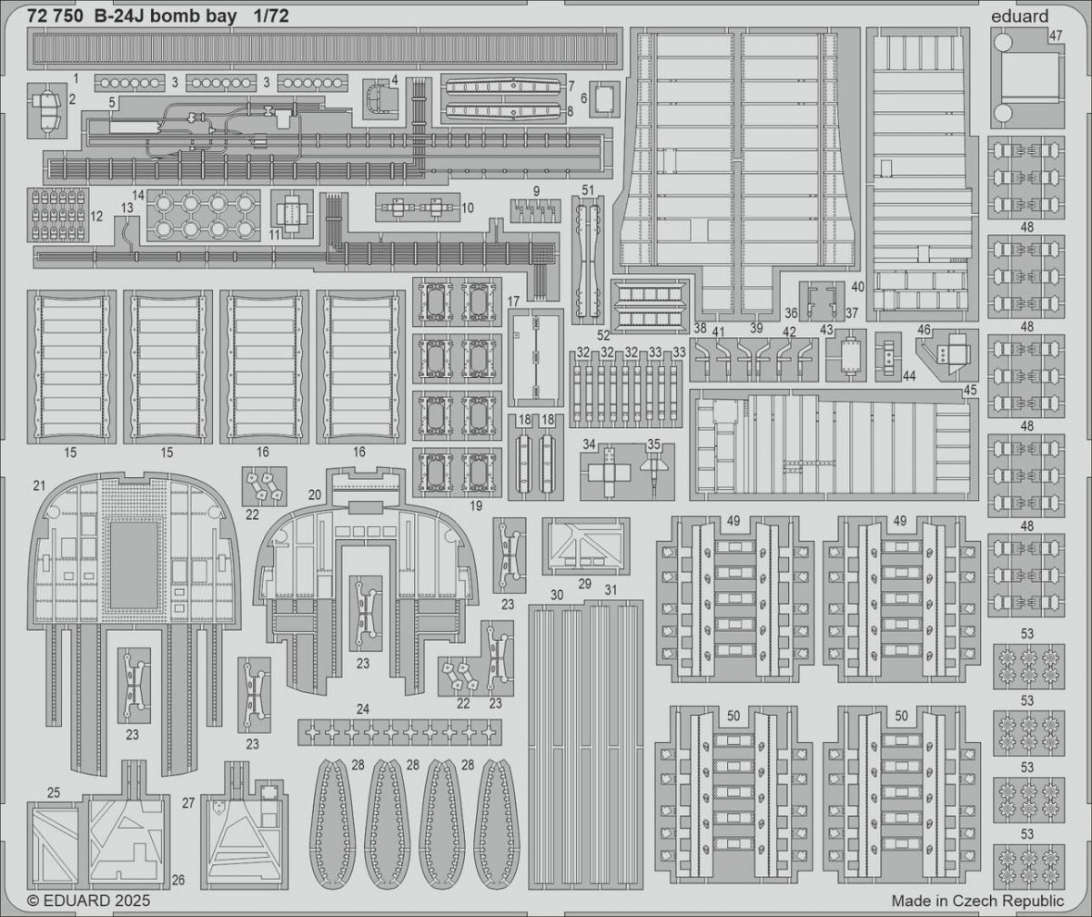 Eduard 72750 B-24J bomb bay HASEGAWA 1/72