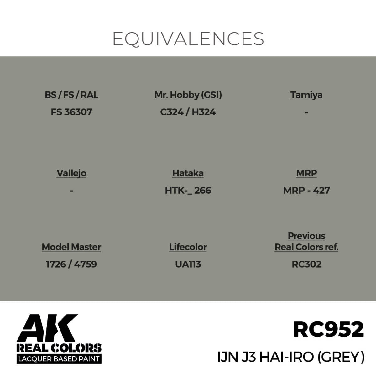 AK Interactive RC952 IJN J3 Hai-Iro (Gris) 17 ml  – image 2