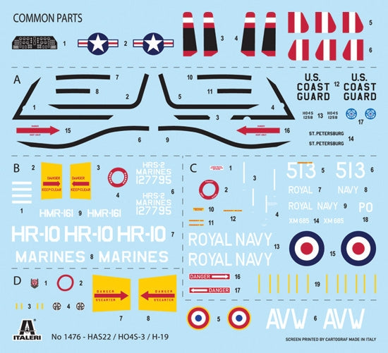 Italeri 1476 HO4S-3 / HAS.7 / H-19 1/72 – image 3
