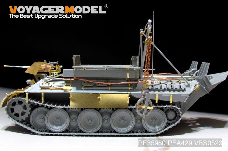 Maquette Voyager PE35980 Bergepanther Ausf.A allemand de la Seconde Guerre mondiale (type tardif, porte-outils Panther G) - Base pour TAKOM 2101 au 1/35 – Bild 6