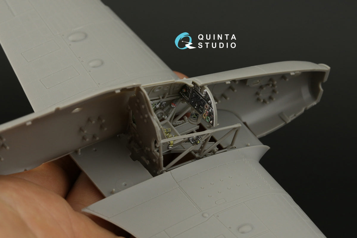 Intérieur imprimé en 3D et coloré sur papier décalcomanie Quinta Studio QD48410 pour la famille Hurricane (Arma Hobby) à l&amp;#39;échelle 1/48 – image 7