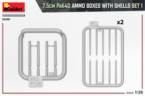 MiniArt 35398 Boîtes de munitions PaK40 de 7,5 cm avec cartouches, lot de 1, échelle 1/35 – Bild 3