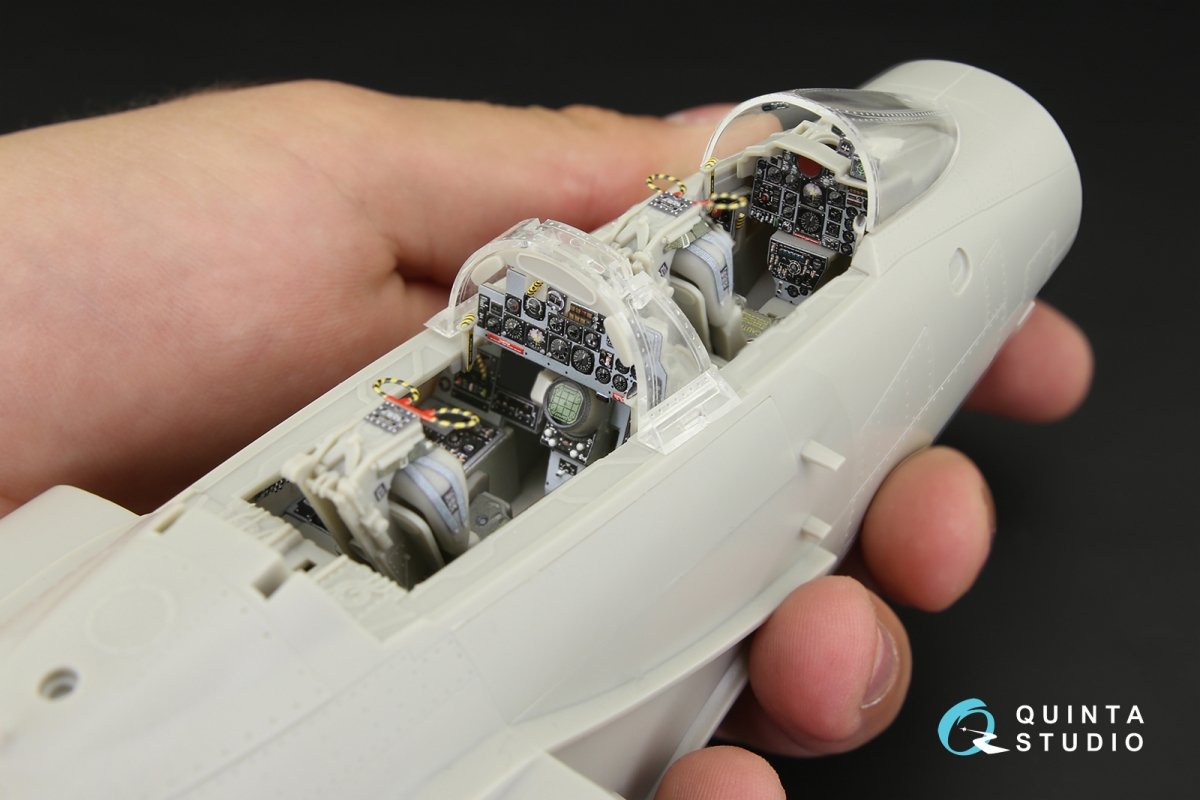 Intérieur imprimé en 3D et coloré sur papier décalcomanie pour F-4E early/F-4EJ (Quinta Studio QD32038) (pour maquette Tamiya) au 1/32 – image 12