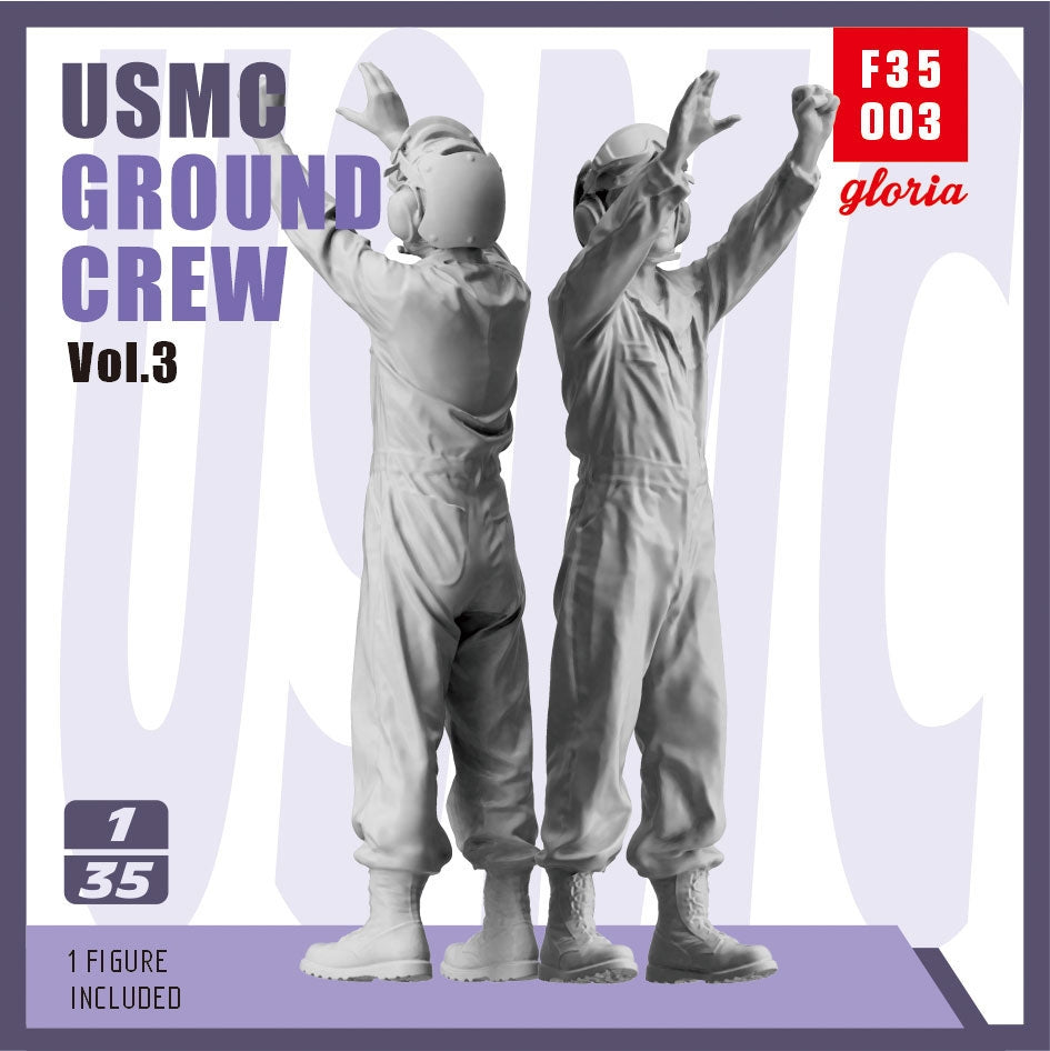 Figurines imprimées en 3D à l&amp;#39;échelle 1/35 de l&amp;#39;équipe au sol Gloria F35003 USMC Type 3 – immagine 2