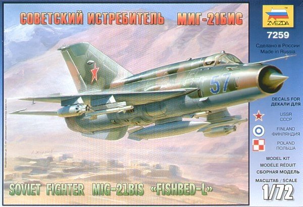 Zvezda 7259 MIG-21 bis Chasseur Soviétique 1/72