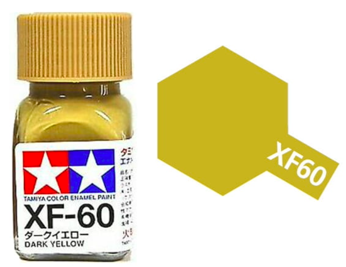 Peinture émail Tamiya XF60 Jaune foncé (80360)