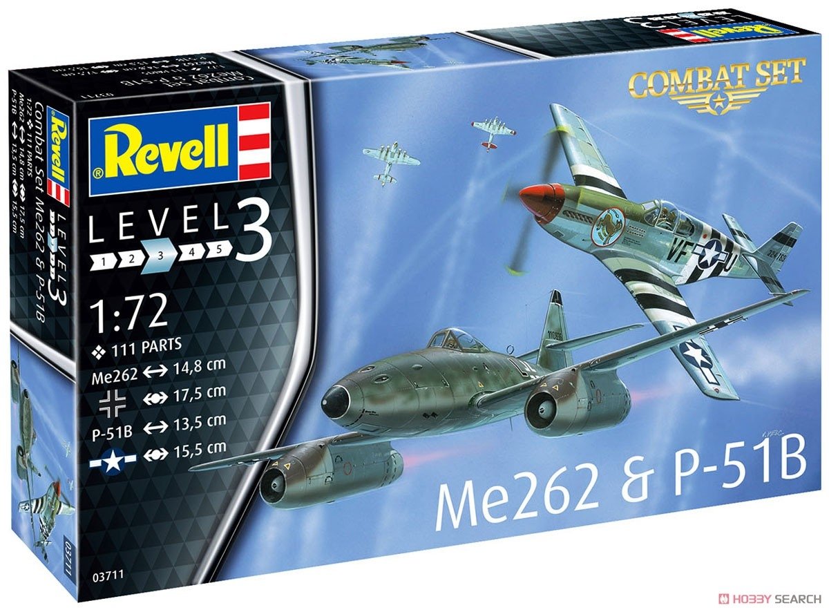 Revell 03711 Coffret de combat Me262 et P-51B 1/72