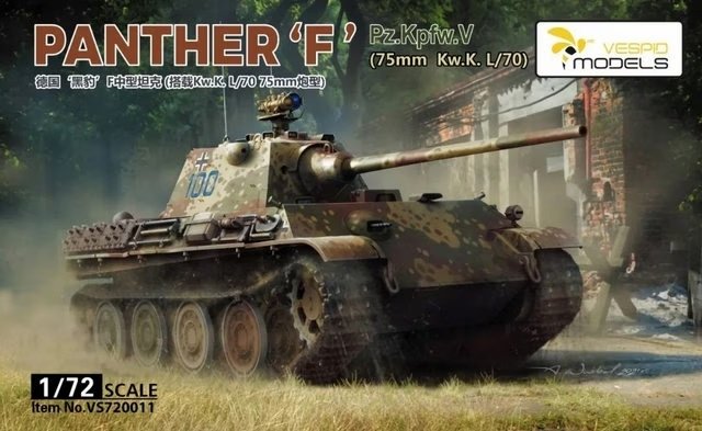 Maquette Vespid Models VS720011 Pz.Kpfw.V PANTHER &amp;#39;F&amp;#39; (75mm Kw.K. L/70) 1/72