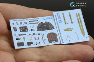 Intérieur imprimé en 3D et coloré sur papier décalcomanie (Eduard) Quinta Studio QD48133 Spitfire Mk.I 1/48 – Bild 7