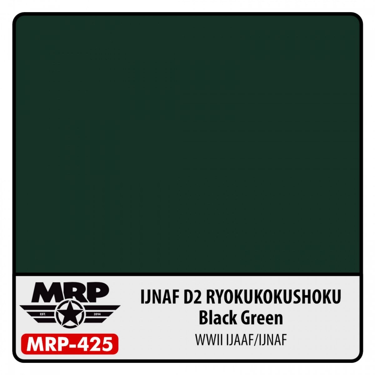Peinture MR. Paint MRP-425 IJNAF D2 Ryokukokushoku (Noir Vert) 30 ml