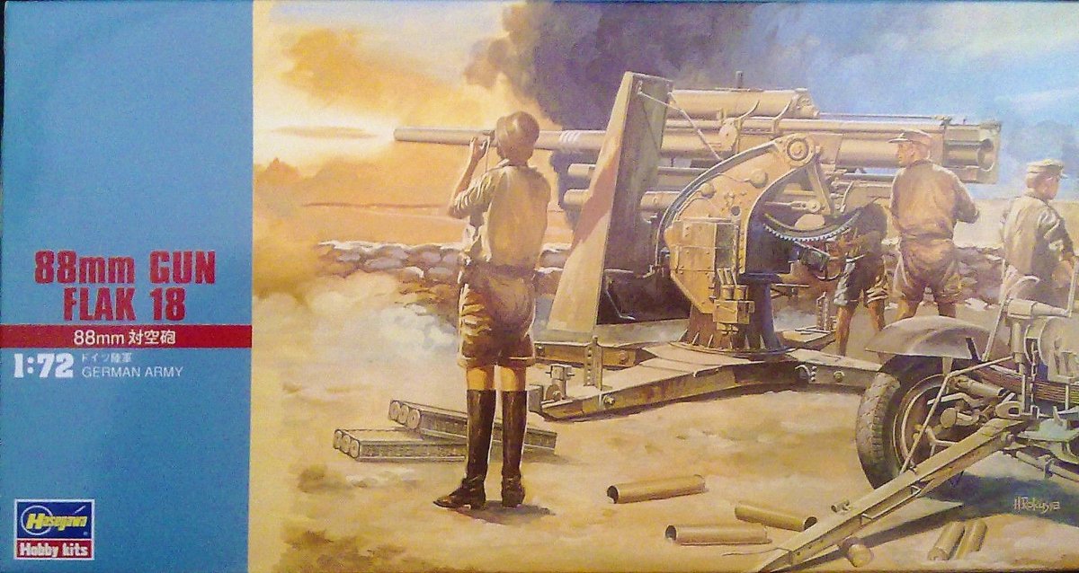 Canon antiaérien MT10 88 mm Flak 18 de Hasegawa (1/72)